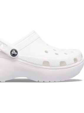 WHITE CROCS - MINT CONDITION - PLATFORM - SIZE 10